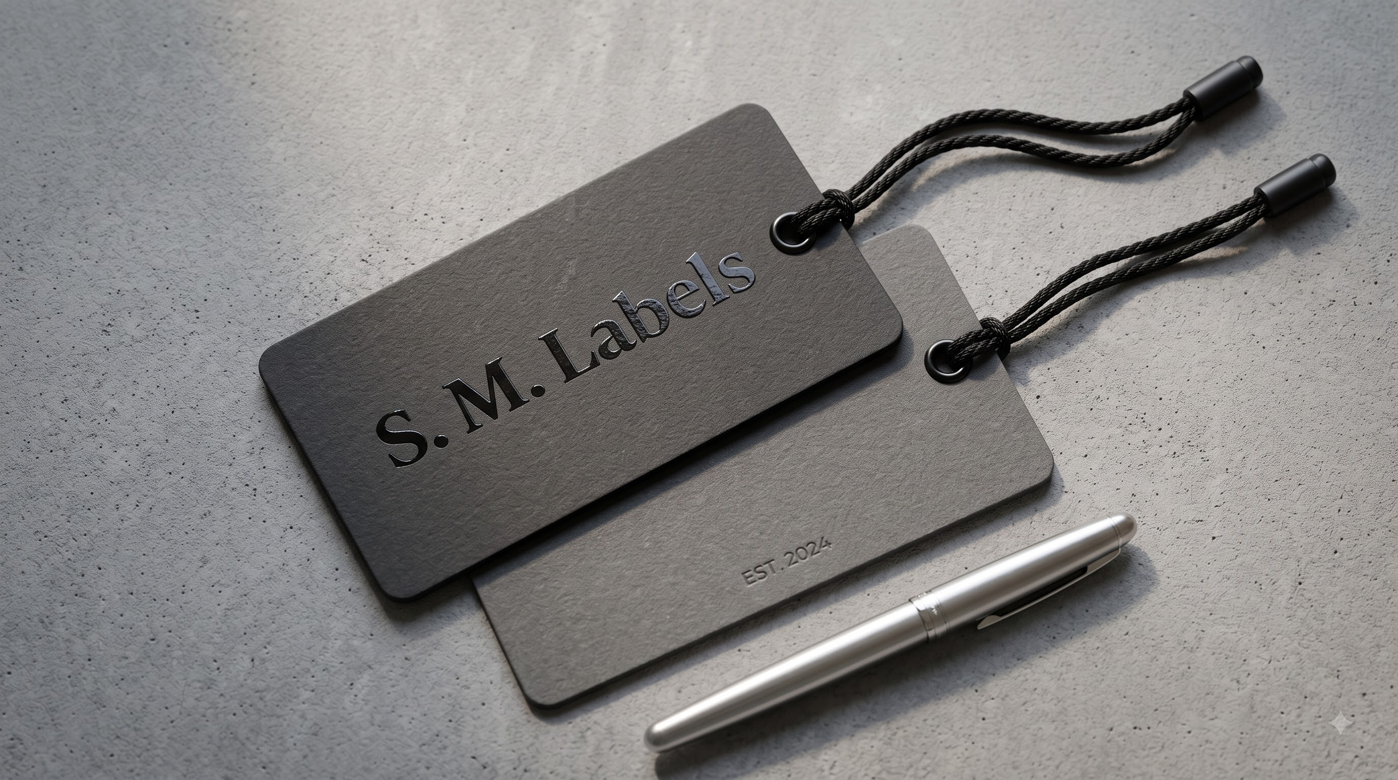 Rigid multi-layer pasted cardboard garment tags