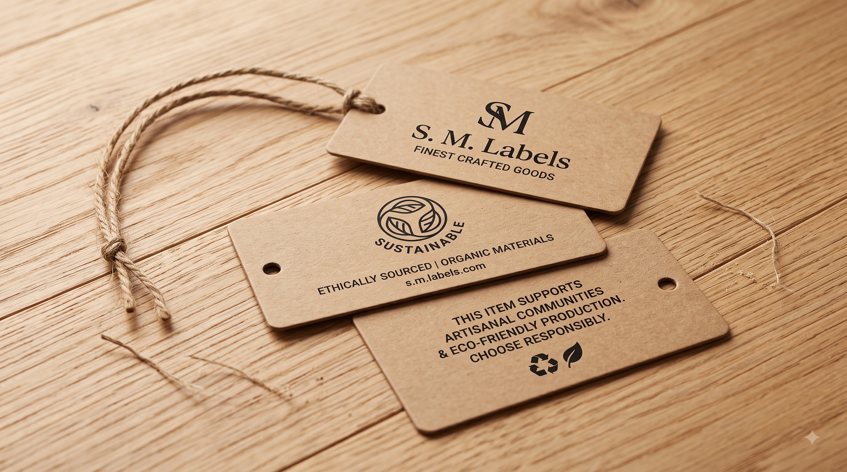 Printed cotton and satin care labels